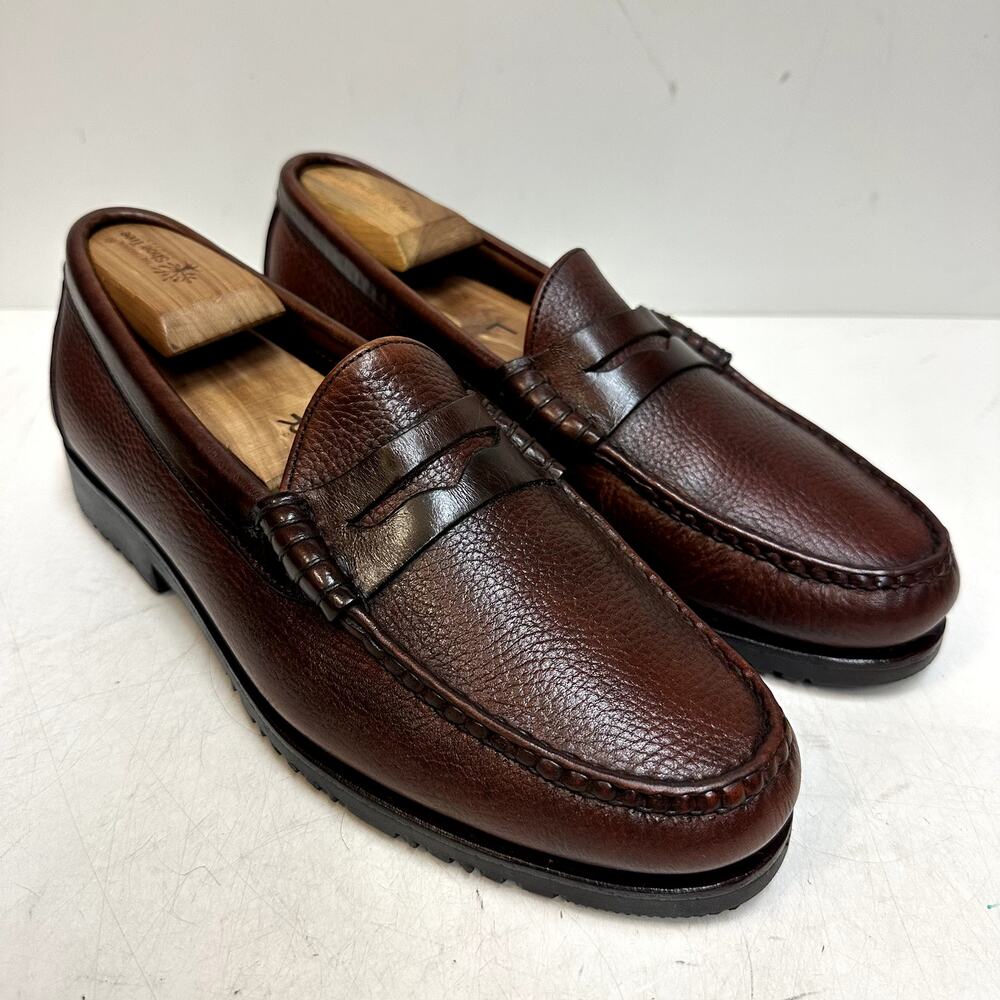 VGUC Rancourt & Co. x Allen Edmonds Holton Penny Loafer Lug Sole Maine USA 10 D